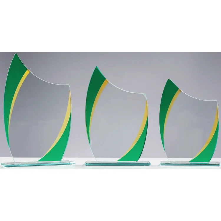 Glastrophäen Hinterdruck Grün 68312 - 68314